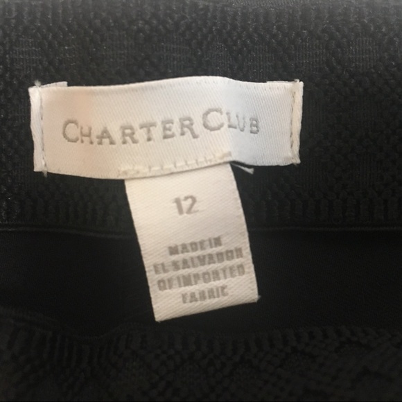 Charter Club Skinny Ankle Mid Rise Split Hem Black Jeans 12 - Picture 3 of 12